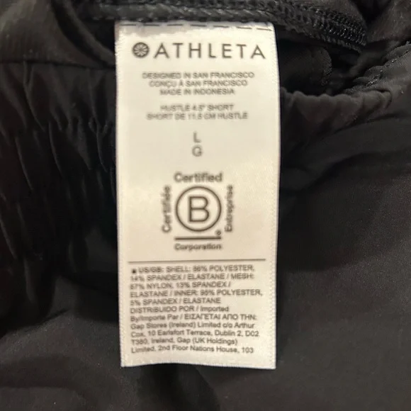 Athleta Black Shorts with Perforated Side Panels - Picture 4 of 4